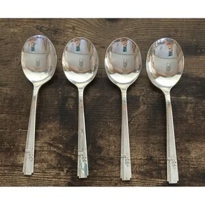 Oneida Soup Spoons 1938 GRENOBLE Prestige Oneida Replacement 6" Set of 4